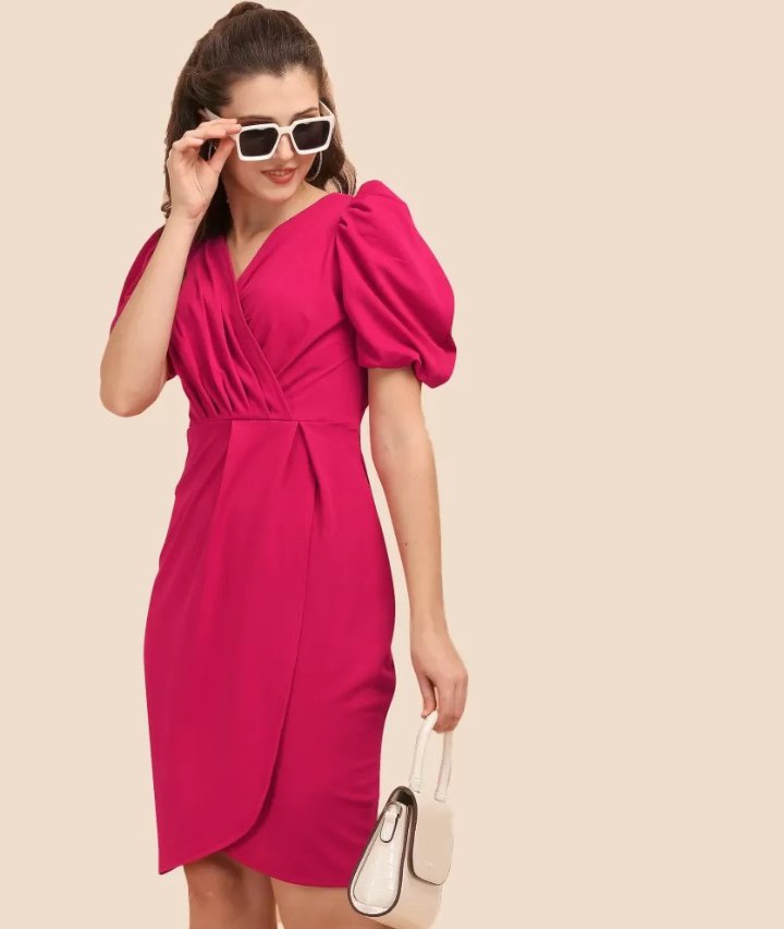 Lycra best sale wrap dress