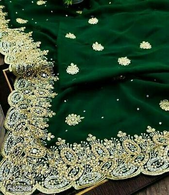 UTV Kashmiri Glow Georgette Embroidery Party Wear Sarees Collection Catalog