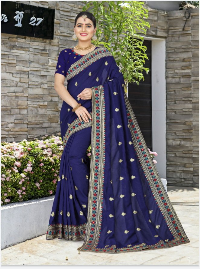 Buy Magical Multi Colour Party Wear Heavy Silk Saree | Designer Sarees