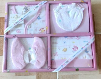 Little Hub 4-Piece Gift Set for Babies (1852 - b, Pink, 0-3 Months) :  Amazon.in: Clothing & Accessories