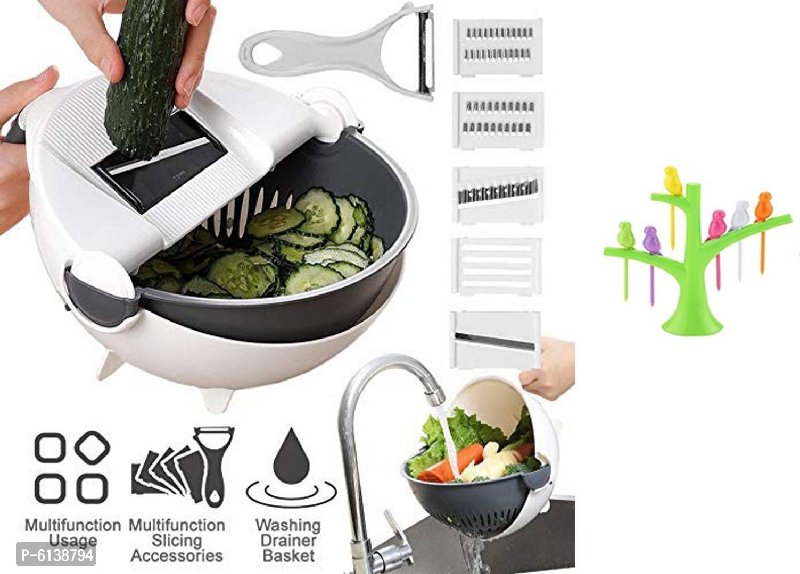 Multifunctional Drain Basket Vegetable Cutter, Vegetable Chopper