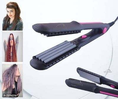 Hair Crimper Curler Machine By Meherma For Womens With With Quick Heat Up  19mm Ceramic Coated Plates, Curler Styles (Multi-color) 