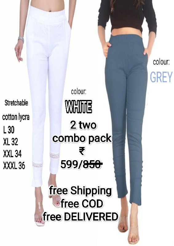 Lycra Stretchable Jeggings for Girls and Women's Combo Pack