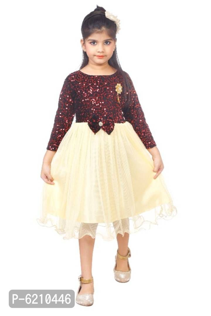 Modern Comfy Girls Sequin Gown Frocks and Dresses 
