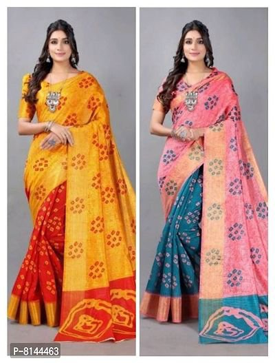 Leriya Fashion Women's Cotton Silk banarasi silk sarees 2022 saree under  300 With Blouse Piece Saree | DesiDime