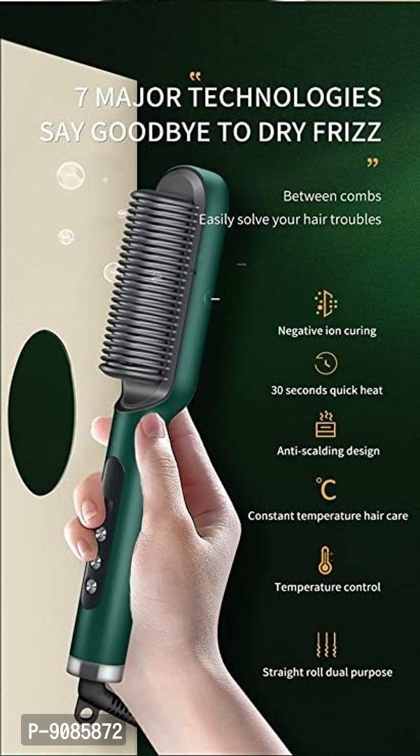 Hair Straightener Comb for Women Men, Hair Styler, Straightener Machine  Brush/PTC Heating Electric Straightener with