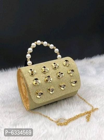 Glitter Faux Pearl Decor Evening Bag Elegant Top Ring Clutch - Temu