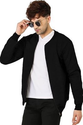 Men's Regular Fit Bomber Jacket (Color: Black) Available Sizes - S / M / L / XL / 2XL