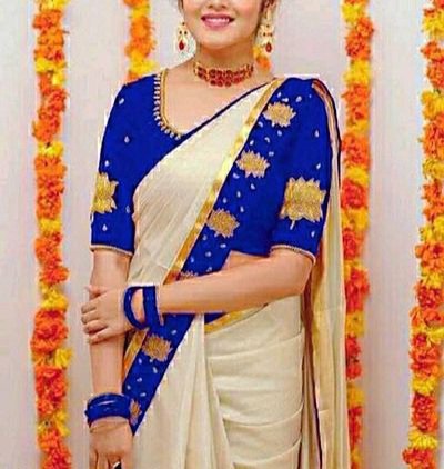 Blue sarees georgette Sarees plain sarees for women Daily wear Cotton silk  sarees for women latest