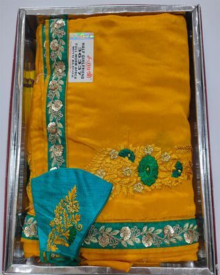Anushree Half Girlfriend Wholesale Satin Georgette With Work Saree Catalogs  - textiledeal.in