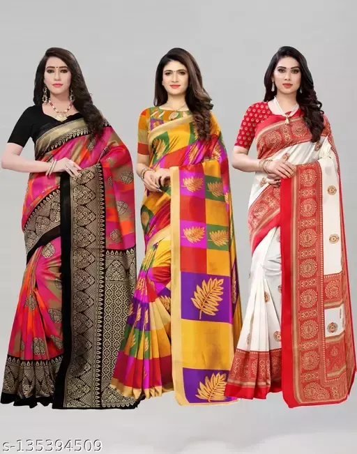 fcity.in - Cotton Silk Saree Combo Packcotton Blend Sareescotton Blend  Sarees