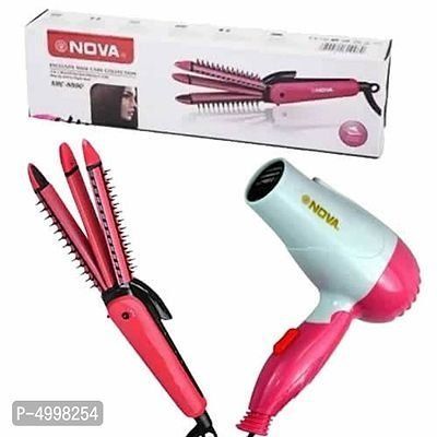 Nova 3-in-1 Hair Straightener Curler Comb And Hair Dryer 