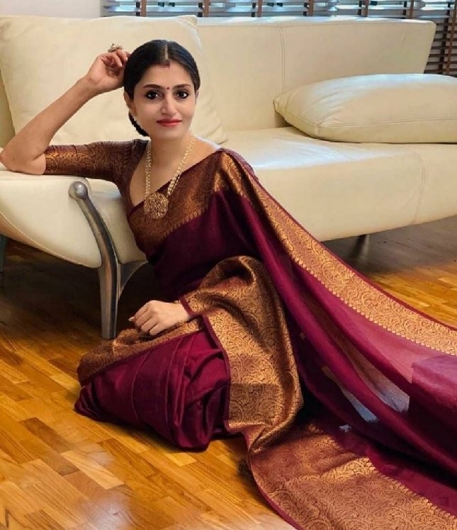 Buy Maroon Banarasi Silk Indian Wedding Saree Online - SARV05240 | Andaaz  Fashion
