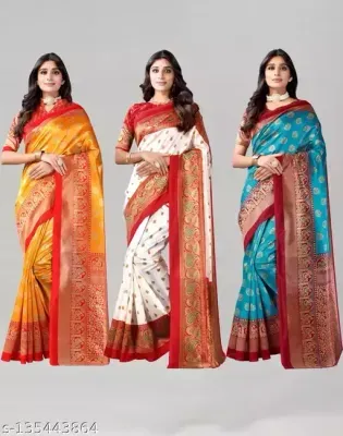 Buy online Women's Saree Combo With Blouse from ethnic wear for Women by  Saadhvi for ₹649 at 68% off | 2024 Limeroad.com