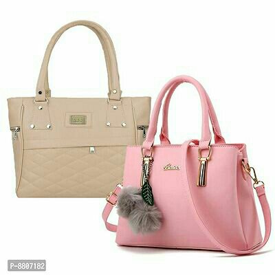 PU FANCY HANDBAGS FOR WOMAN COMBO PACK OF 2 gintaa