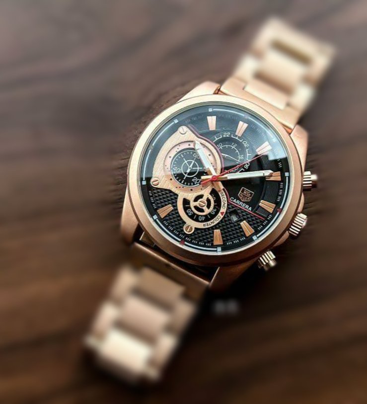 Tag Heuer Rosegold Carrera Watch For Men 