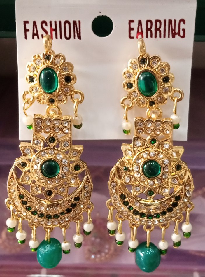 Gold look earrings...... - Rajputi Jewellery And Designer Jewellery By Wuba  Creations | Facebook