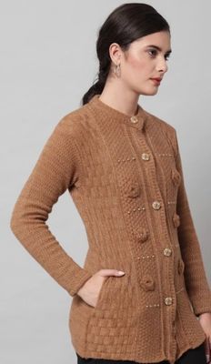 Women  Woven round neck sweater