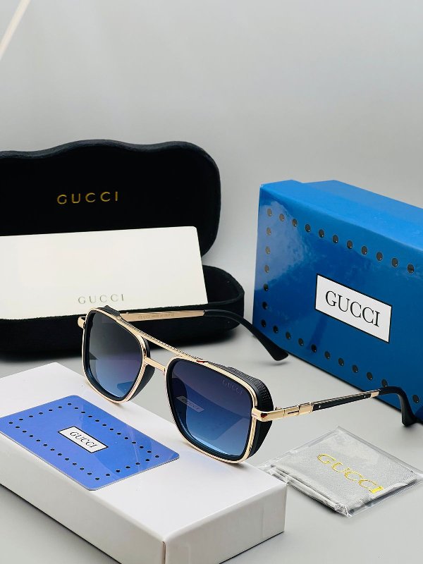 GUCCI Blue Gradient Square Ladies Sunglasses