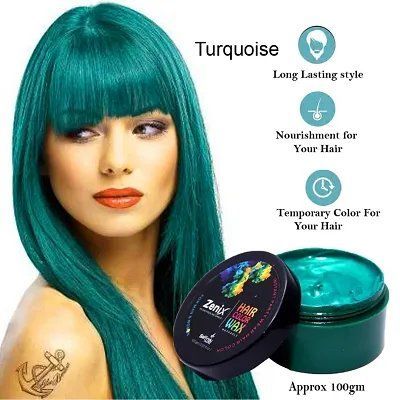 Hair Color Wax Instant Hair Colour Wax High Quality - Turquoise Green |  