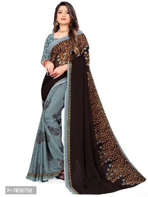 Buy online Lace Detailed Printed Saree With Blouse from ethnic wear for  Women by Florence for ₹319 at 82% off | 2024 Limeroad.com