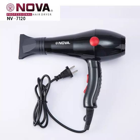 Nova Hair Dryer 6130 Compact 2000 Watts With Nozzle For Men And Woman Professional Hair Straight Nova Hair Dryer 6130 Compact 2000 Watts With Nozzle For Men And Woman Professional Hair Straight