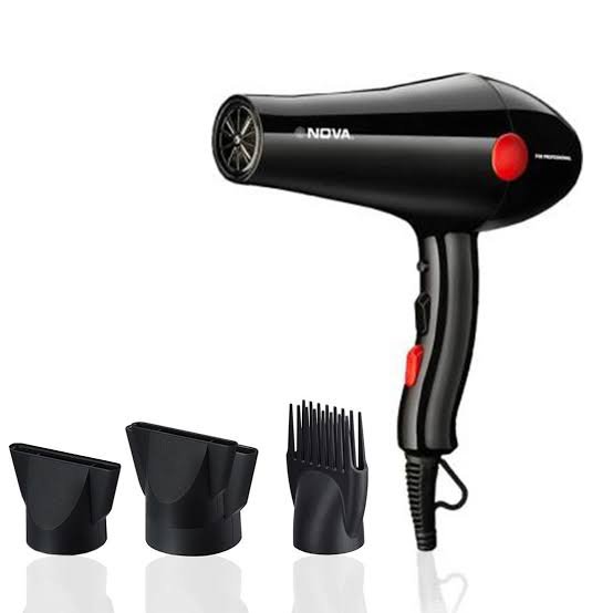 Nova Hair Dryer 6130 Compact 2000 Watts With Nozzle For Men And Woman  Professional Hair Straight 