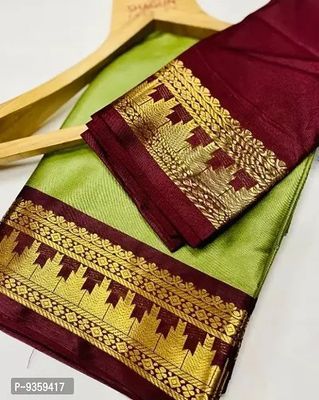 Chettinad cotton saree maroon and mustard yellow with plain body and t –  Prashanti Sarees