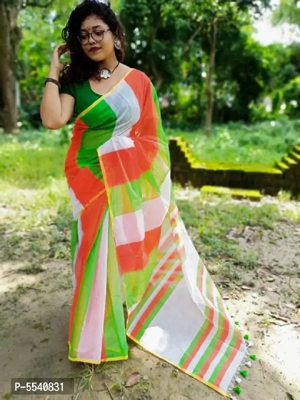 Multicoloured Oraganza Printed Saree | Leemboodi