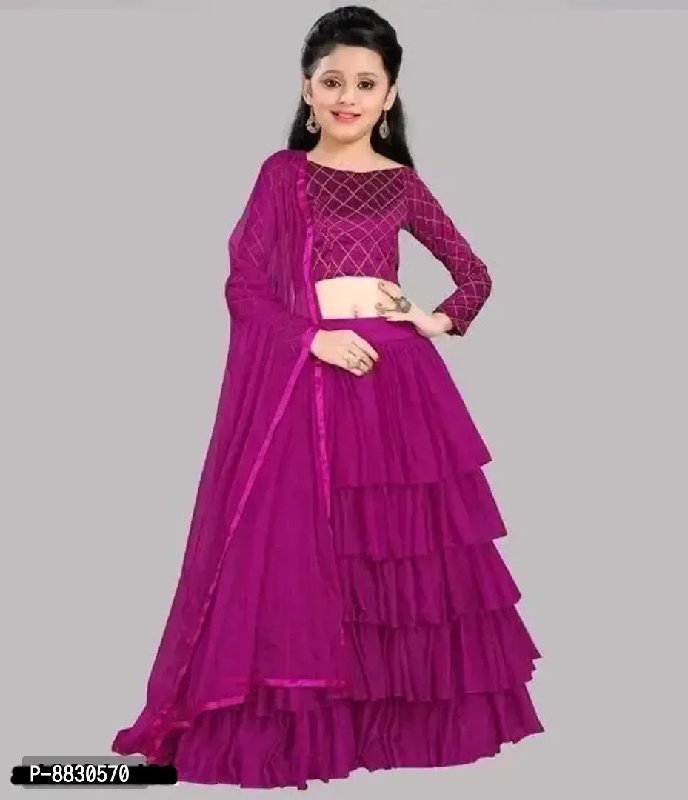 BIBA Peach Cotton Viscose Lehenga Set (8-9 Years, KW3069AW19PCH) in Kadapa  at best price by Biba - Justdial