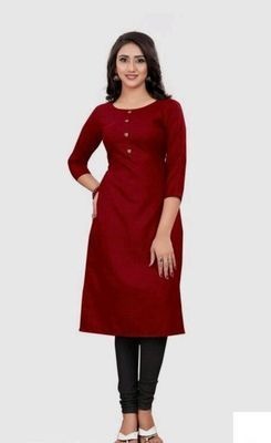 maroon colour plain kurti
