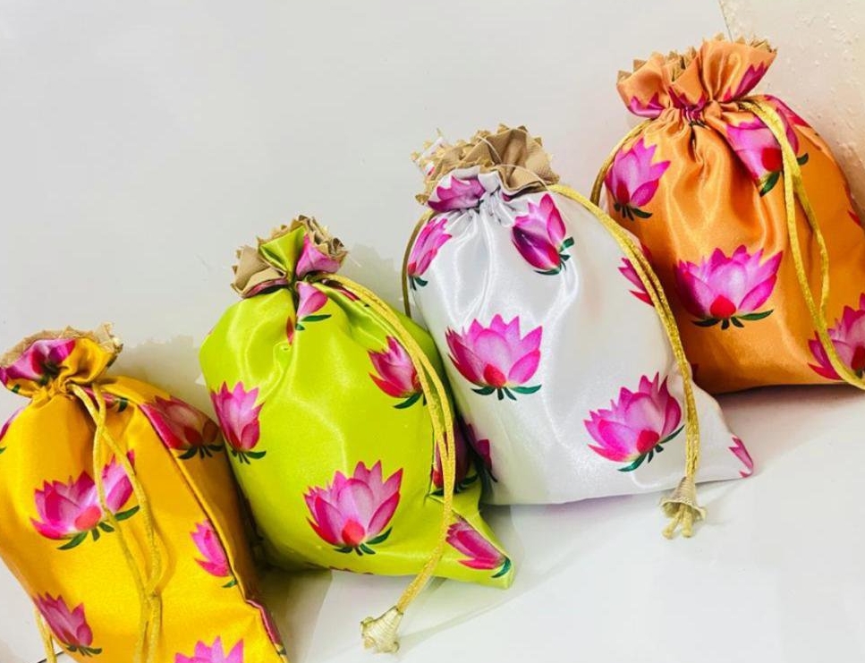 athizay Gift Potli bags Pista Color Handbags for Women Shubh Shagun Gift  Potli Bags gift items for women festival: Handbags: Amazon.com