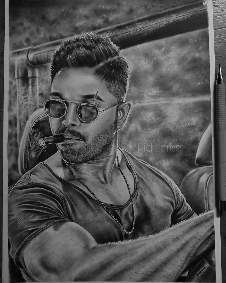 Ashish Sharma on Twitter And here comes the Stylish star Allu Arjun  Charcoal and Graphite on paper 3829cm art artwork artist sketch  graphite charcoal video artistontwitteroriginal artistontwitter  picoftheday realistic images 