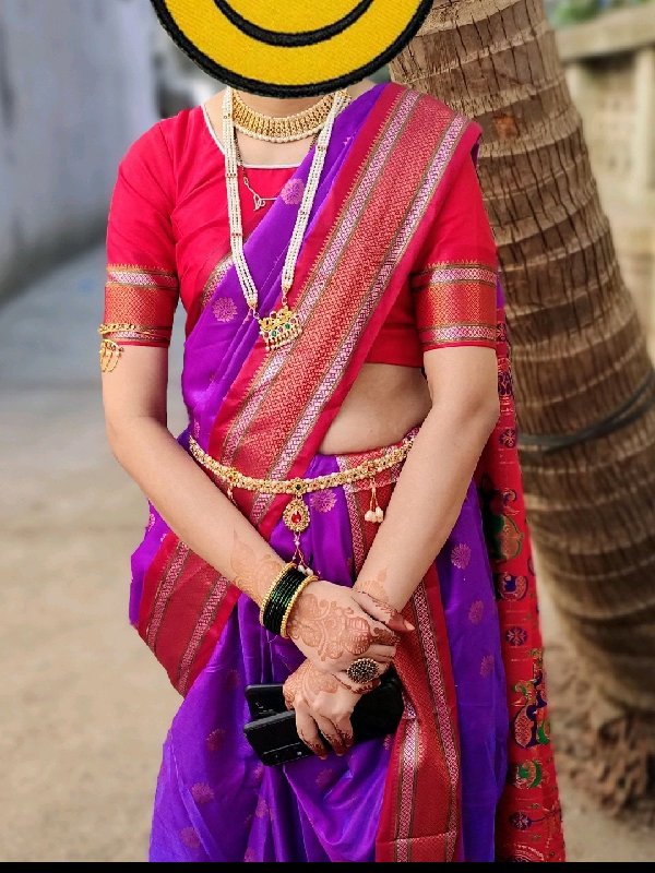 Buy Aradhana Fashion Women's Silk Woven Nauvari Saree With Blouse Piece at  Amazon.in
