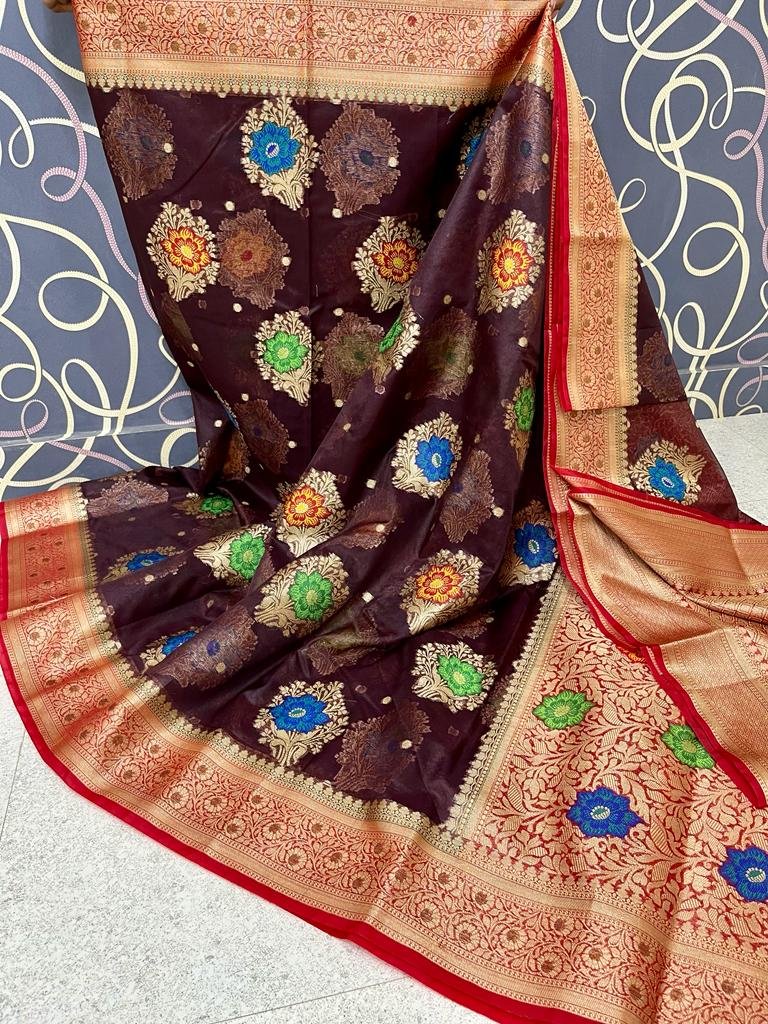 Banarasi Kora Organza Silk Saree, 5.5 m (separate blouse piece) at Rs 1499  in Gurugram