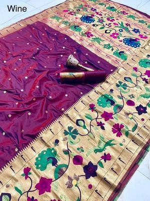 Pure Soft Kanchivaram Silk Paithani Sarees | gintaa.com