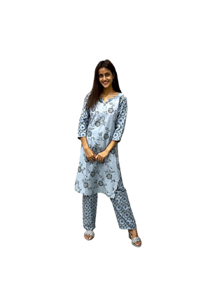 Cotton Kurti u0026 Pant Set | gintaa.com