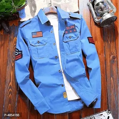 Artlook Double Pocket Shirts Size: S M L XL 2XL Color: Navy Blue