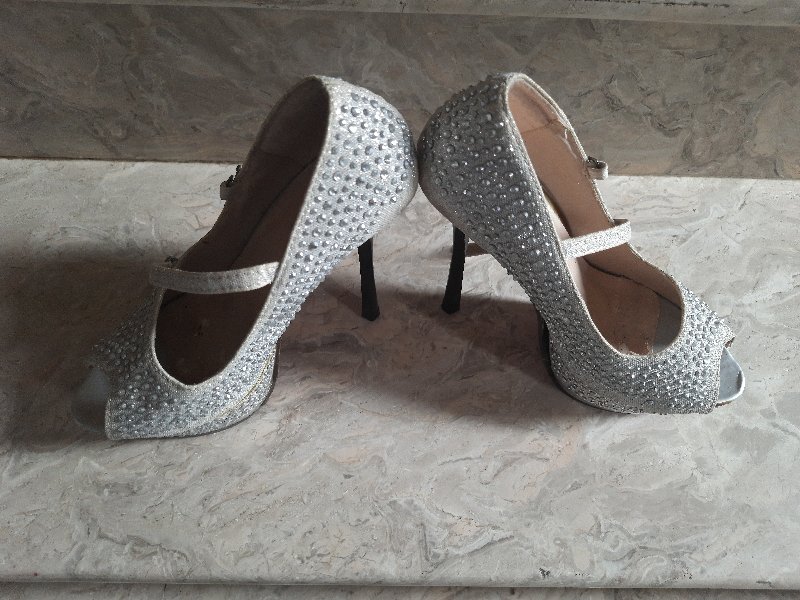 Aayomet Heels Heels Toe Wedding Women's Solid High Fashion Shoes Work Round  Clear High Heels for Women 3 1/2 Inches,Silver 5.5 - Walmart.com