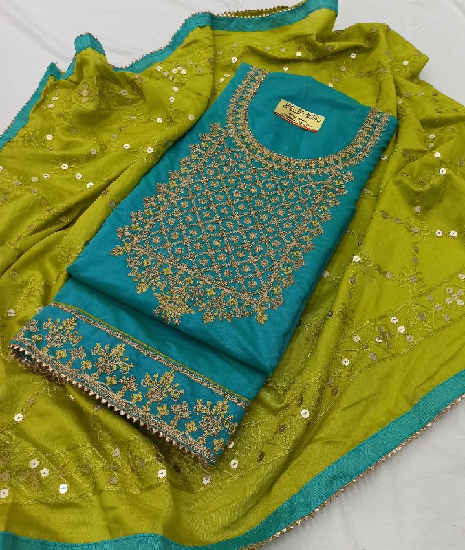 Georgette Heavy Embroidered long Salwar Kameez | Exclusive designer dress  materials - Frozentags - Ladies Dress Materials