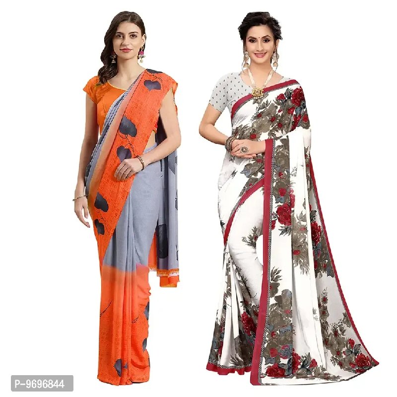 Buy Janvi Fashion Georgette Saree For Ladies at Rs.650/Piece in