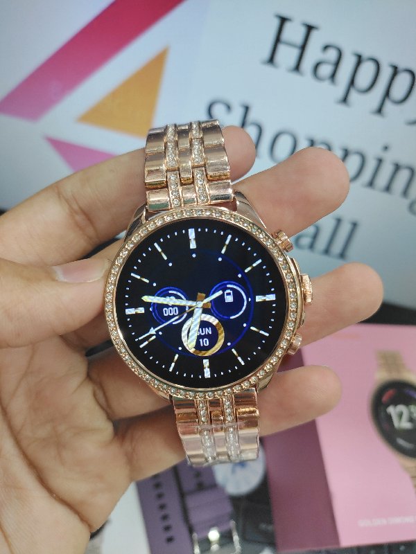 Fossil best sale smartwatch diamonds