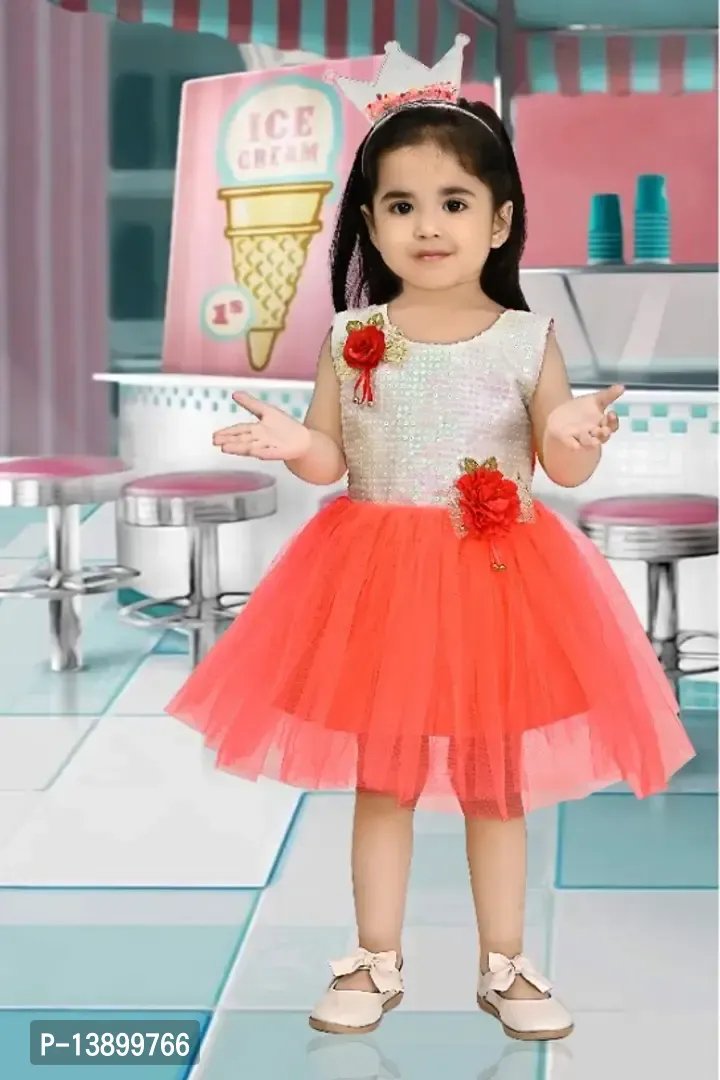 Baby Girls Cutei Net Frock For Festive Party Wear | gintaa.com