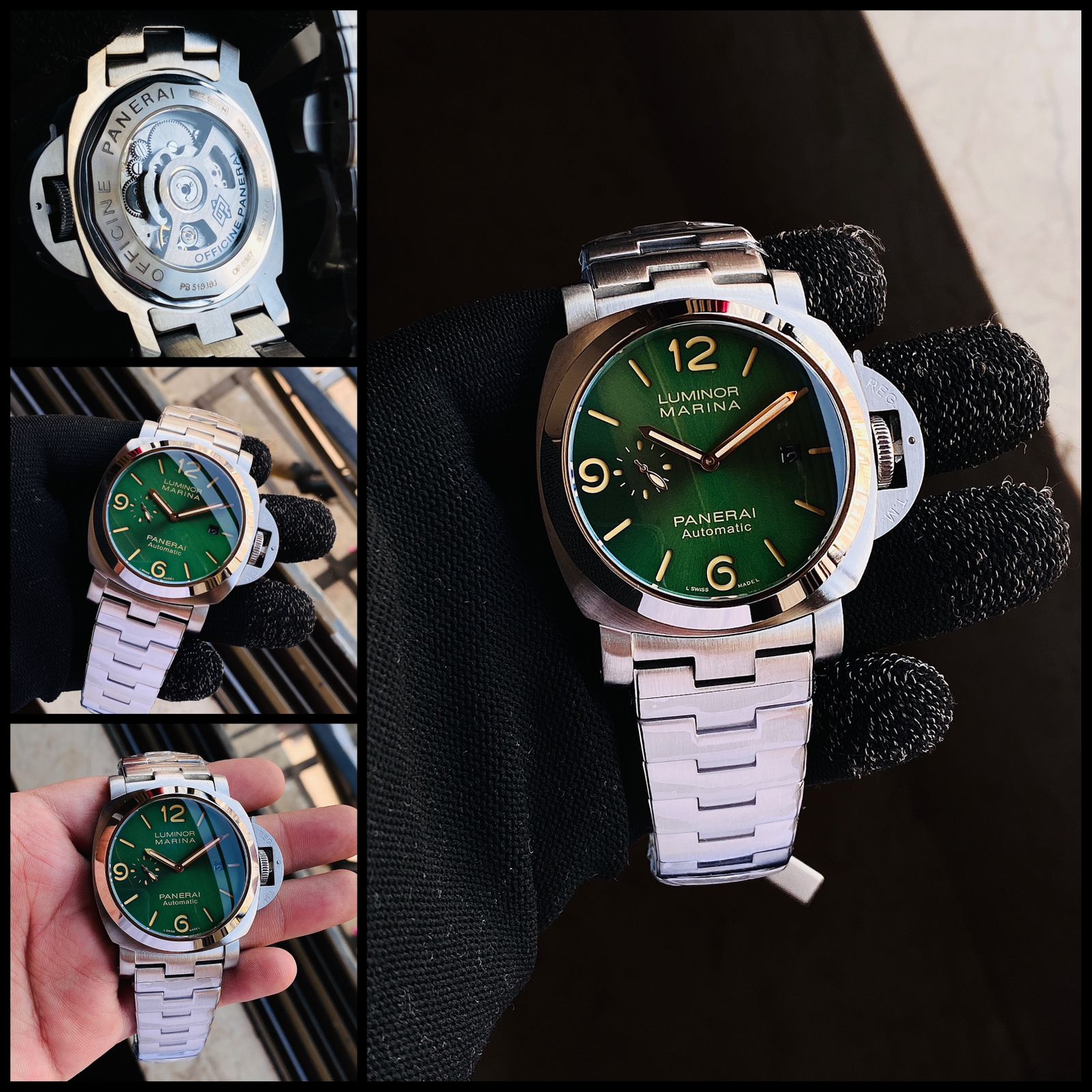 Panerai Luminor Marina Green Dial Swiss ETA Automatic Watch