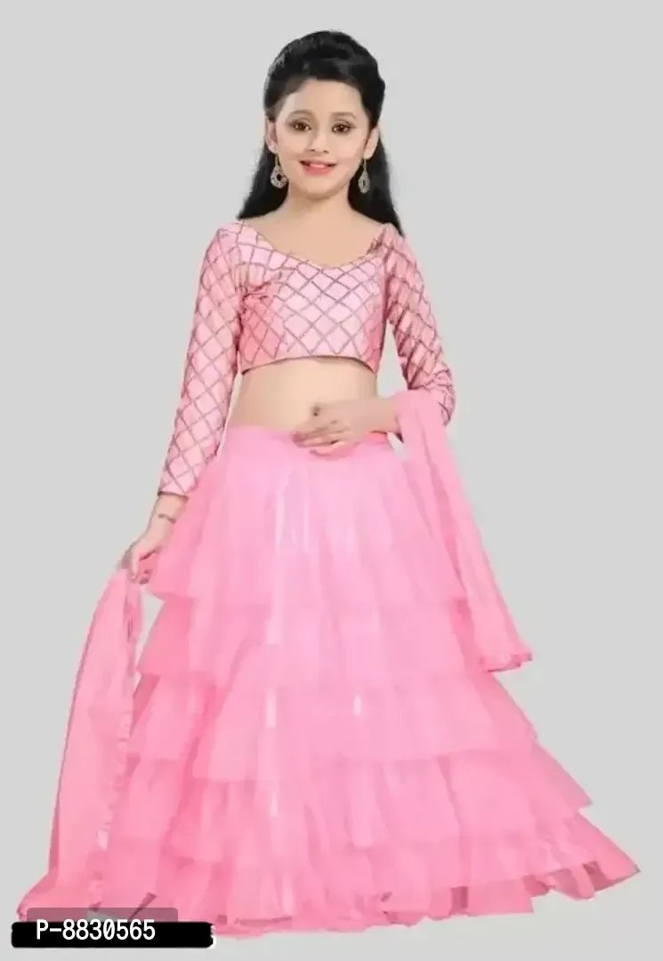 MITETHNIC Girl's Embroidered Crop top With Lehenga Choli For Kids Girls |  Printed | Readymade | Ethnic Wear | (2-3 Years, yellow) : Amazon.in: Fashion