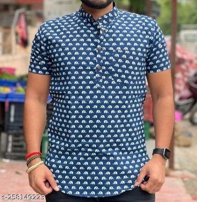 Men Printed Shirts cotton blended RAYON printed shirt readymade online  shirt for men fashion made by Rayon fabric fully stitched shirt with half