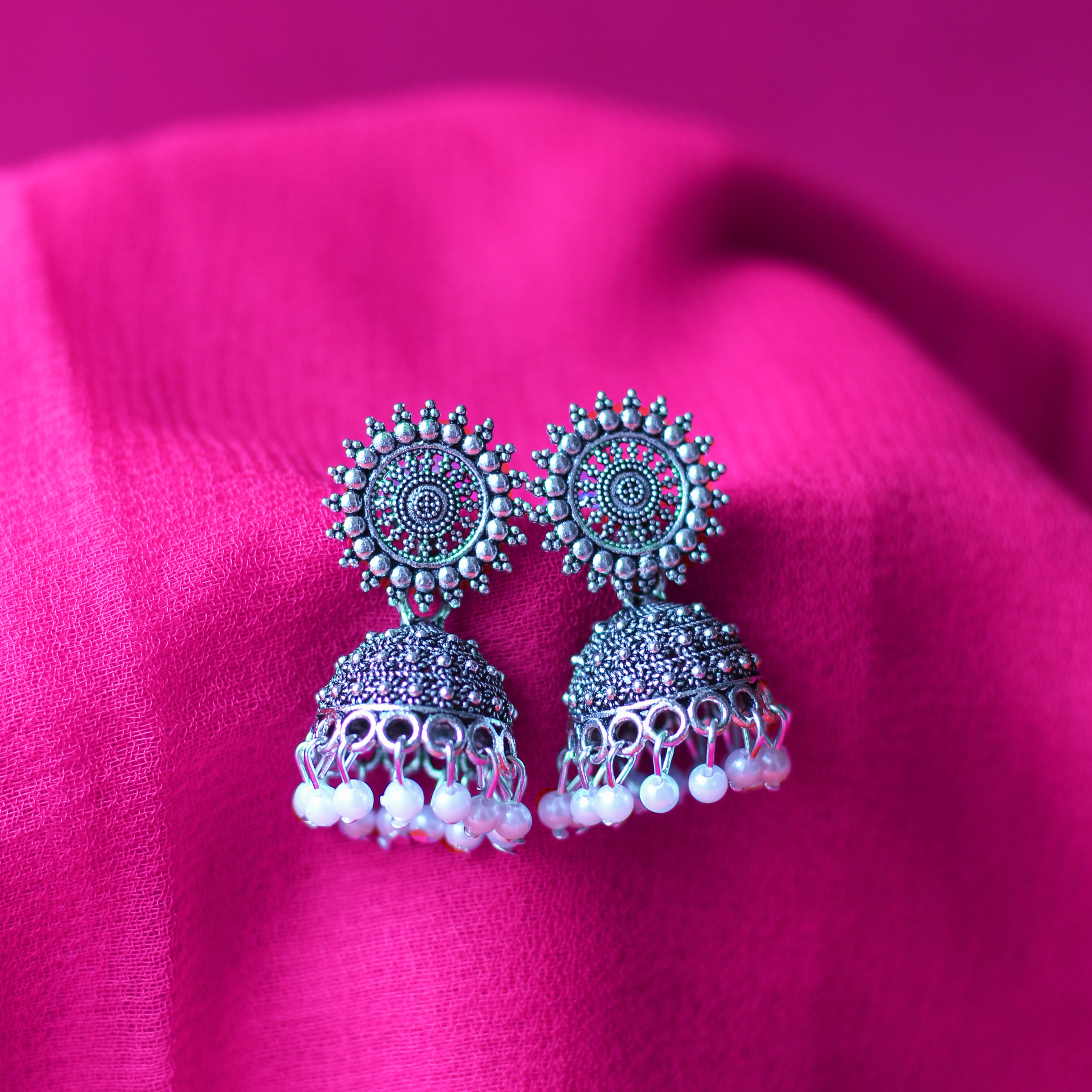 Buy online Offwhite Colour Floral Design Rhinestones Stud Earrings from  fashion jewellery for Women by Shreya Collection for 319 at 36 off  2023  Limeroadcom