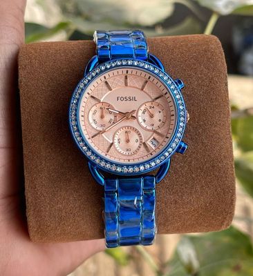 Fossil blue 2024 chain watch