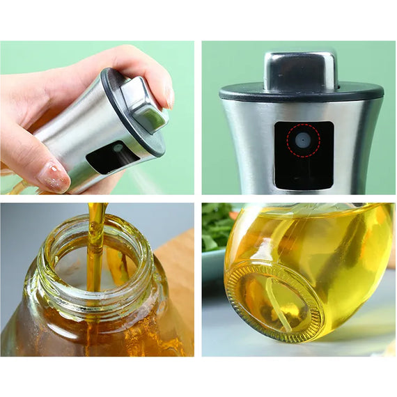 Oil Sprayer for Cooking, 2 Pack Olive Oil Sprayer, 200ML Olive Oil