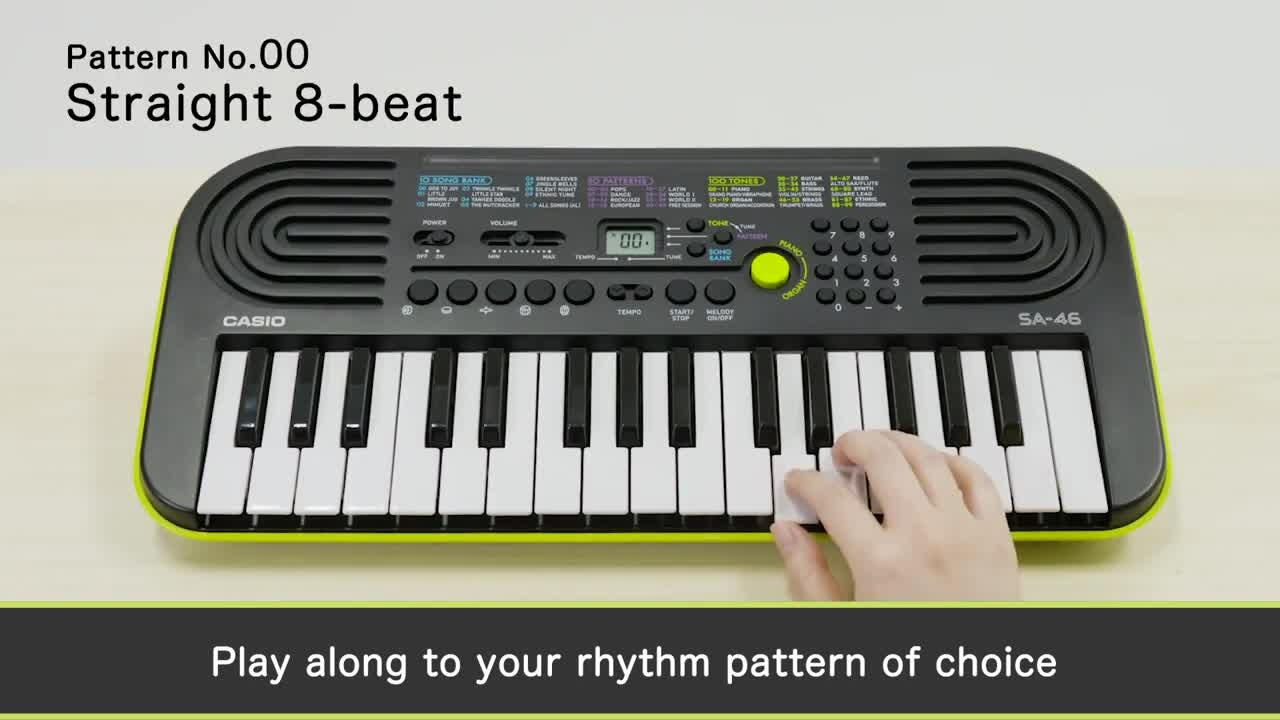 Casio SA-46 32 Mini Keys Musical Keyboard with Piano tones, Black 